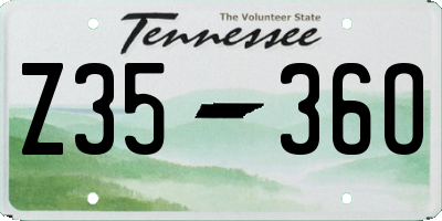 TN license plate Z3536O