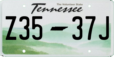 TN license plate Z3537J