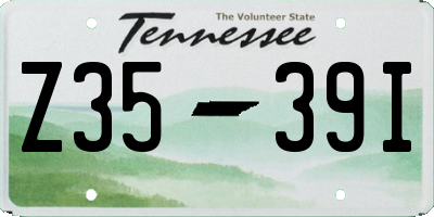 TN license plate Z3539I