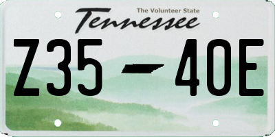 TN license plate Z3540E