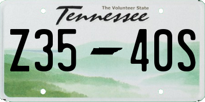 TN license plate Z3540S