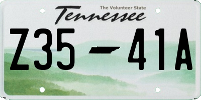 TN license plate Z3541A