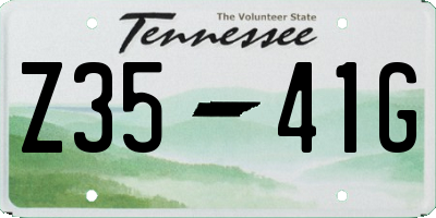 TN license plate Z3541G