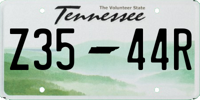 TN license plate Z3544R