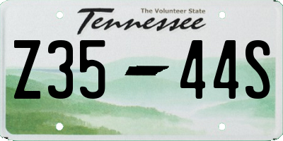 TN license plate Z3544S