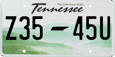 TN license plate Z3545U