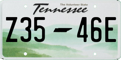 TN license plate Z3546E