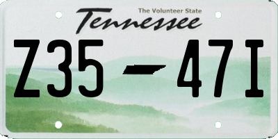 TN license plate Z3547I