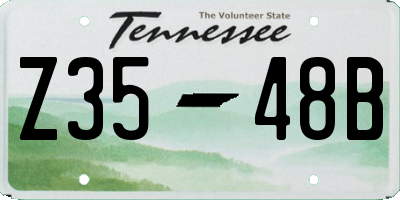 TN license plate Z3548B
