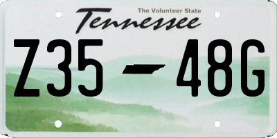 TN license plate Z3548G