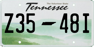 TN license plate Z3548I