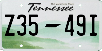 TN license plate Z3549I