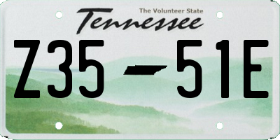 TN license plate Z3551E