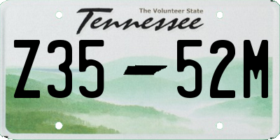 TN license plate Z3552M