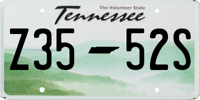 TN license plate Z3552S
