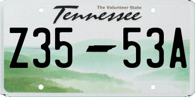 TN license plate Z3553A