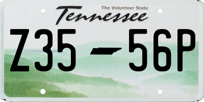 TN license plate Z3556P