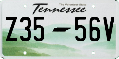 TN license plate Z3556V