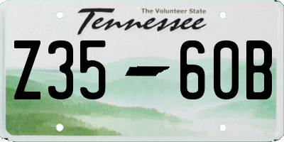 TN license plate Z3560B