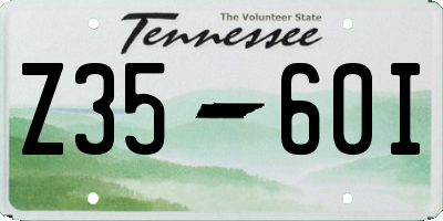 TN license plate Z3560I