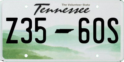 TN license plate Z3560S