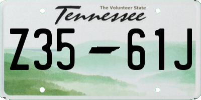 TN license plate Z3561J