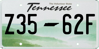 TN license plate Z3562F