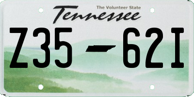 TN license plate Z3562I