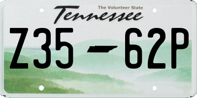 TN license plate Z3562P