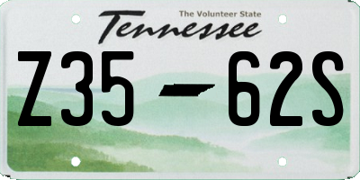 TN license plate Z3562S