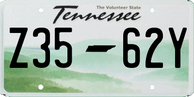 TN license plate Z3562Y