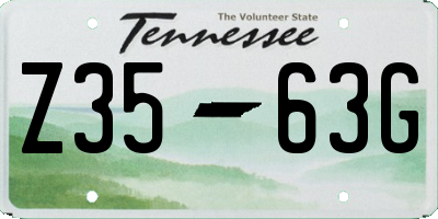 TN license plate Z3563G