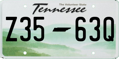 TN license plate Z3563Q