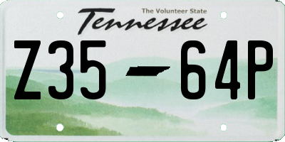 TN license plate Z3564P