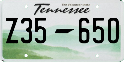 TN license plate Z3565O
