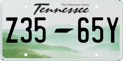 TN license plate Z3565Y