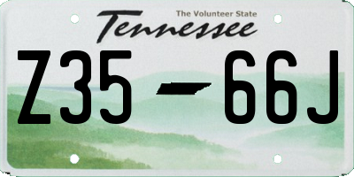 TN license plate Z3566J