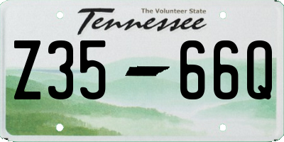 TN license plate Z3566Q