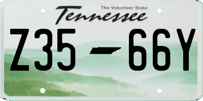 TN license plate Z3566Y