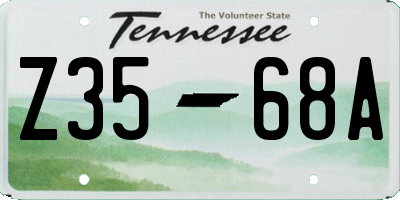 TN license plate Z3568A