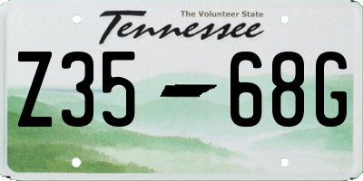 TN license plate Z3568G