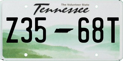 TN license plate Z3568T