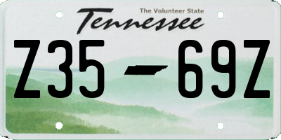 TN license plate Z3569Z