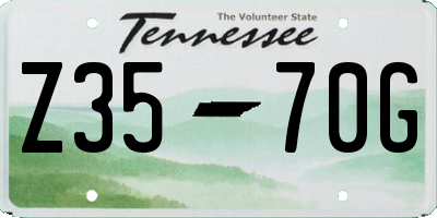 TN license plate Z3570G