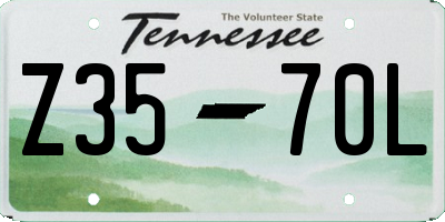 TN license plate Z3570L