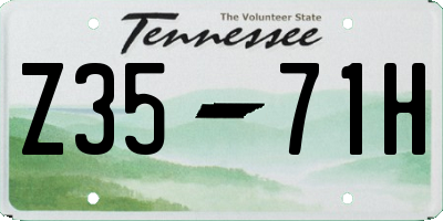 TN license plate Z3571H