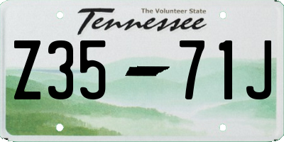 TN license plate Z3571J