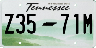 TN license plate Z3571M