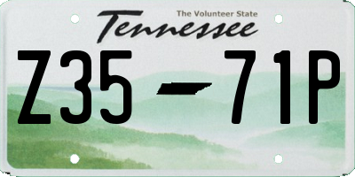 TN license plate Z3571P