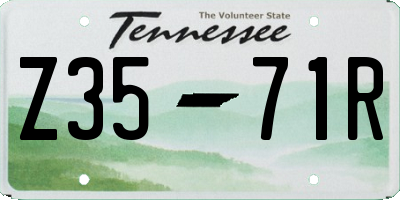 TN license plate Z3571R
